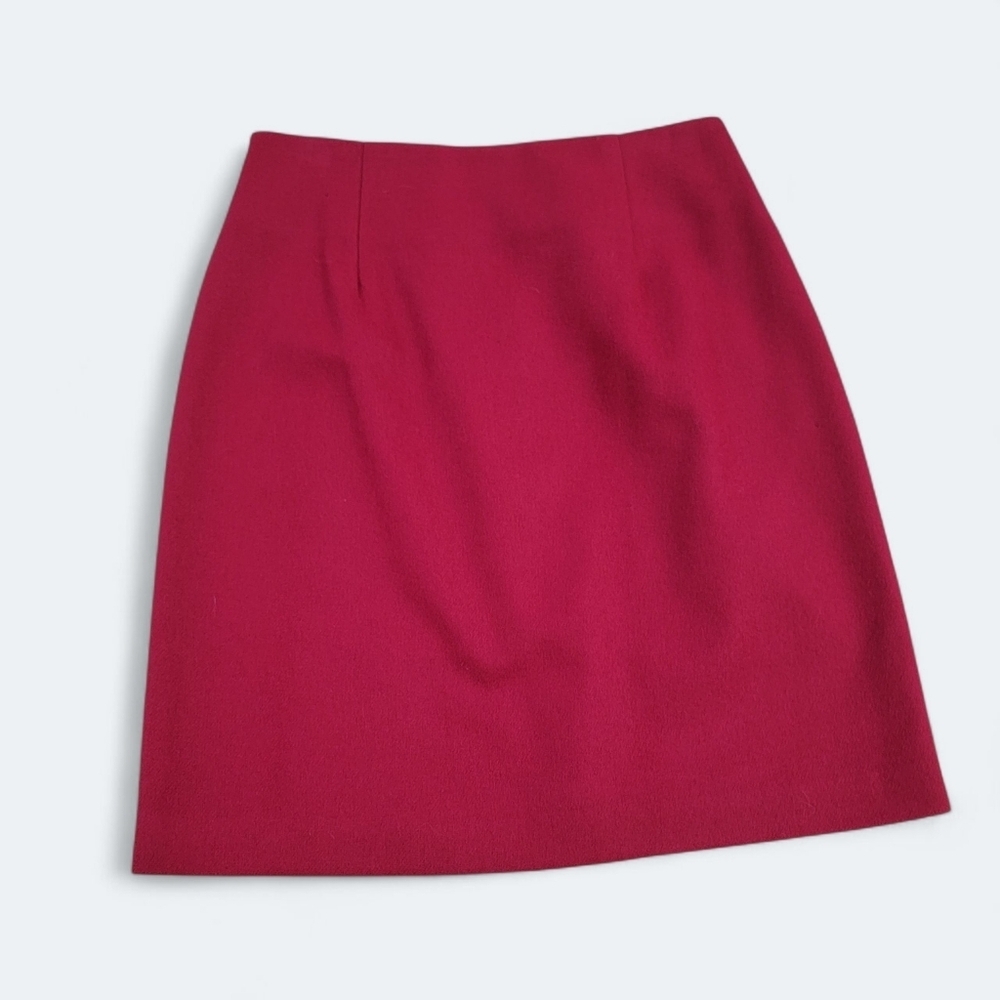Vintage Ilyse Heart Red Wool Skirt Size 4